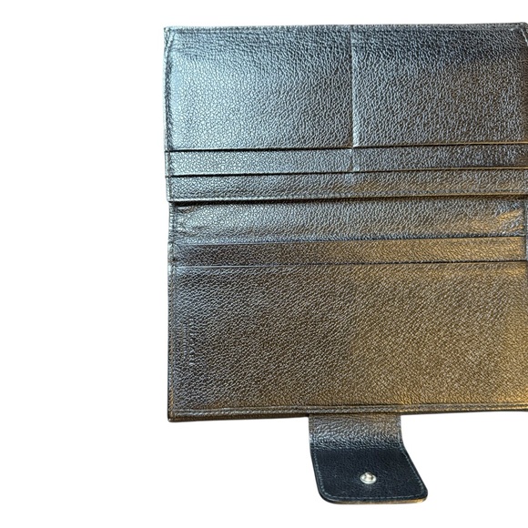 Bulgari Black Leather and Canvas Long Wallet - Picture 5 of 10